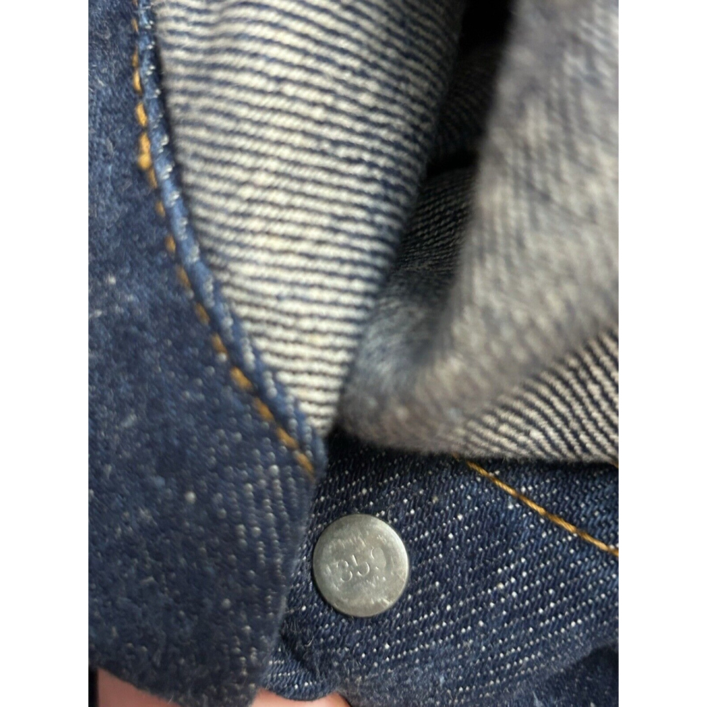 RARE Levi's White Tab 'Big E' Type 3 Vintage 60's/70's Denim Trucker Jean Jacket - Picture 11 of 15